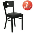 thumbnail image 3 of Flash Furniture 2 Pk. HERCULES Series Black Circle Back Metal Restaurant Chair - Black Vinyl Seat, 3 of 8