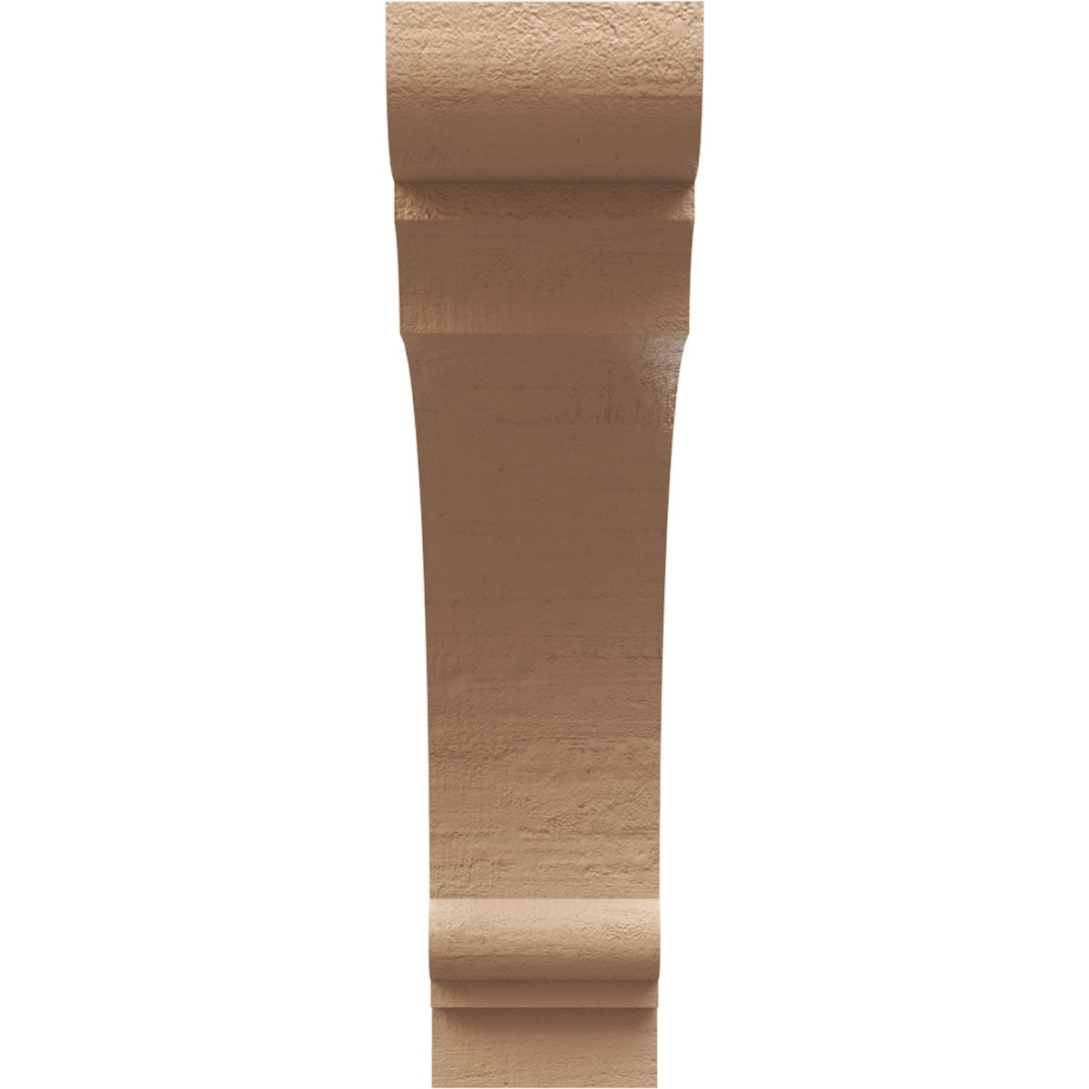 7"W x 28"D x 28"H Thin Hughes Rough Cedar Woodgrain TimberThane Corbel, Primed Tan