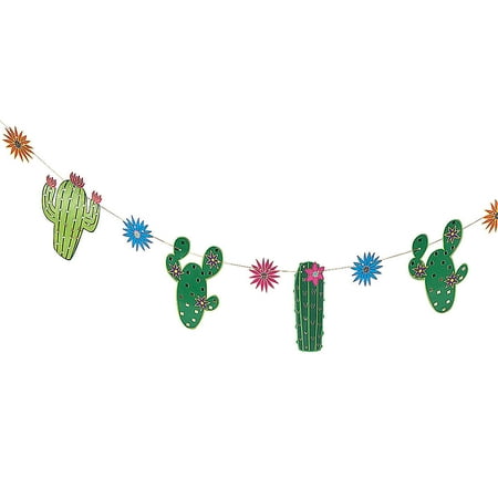 Fiesta Cactus Flower Garland - Party Decor - 1 Piece