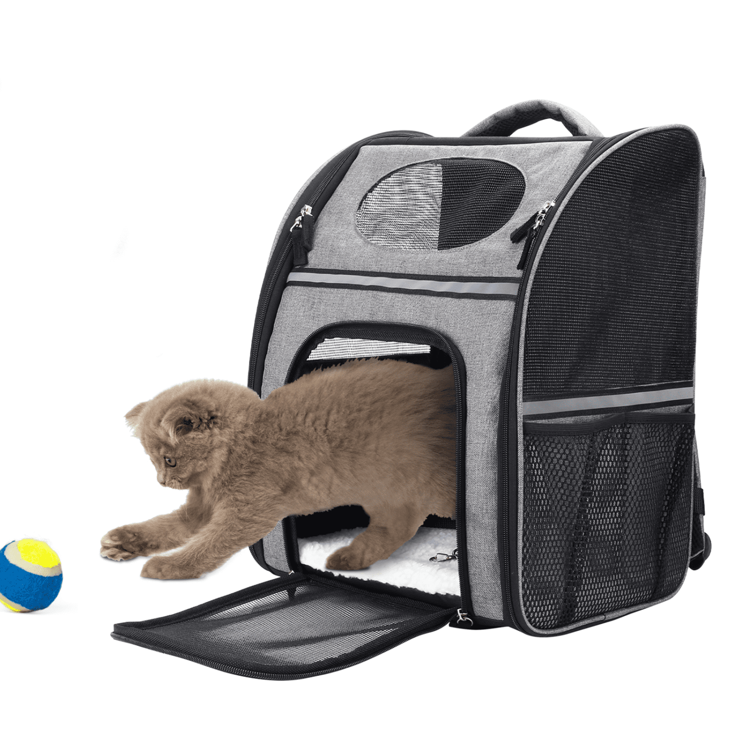 Pefilos 16" Pet Carriers for Cats and Dogs Traveler Bubble Backpack with Safety Features and Cushion Back Support, Black Pefilos 16" Pet Carriers for Cats and Dogs Traveler Bubble Backpack with Safety Features and Cushion Back Support, Black