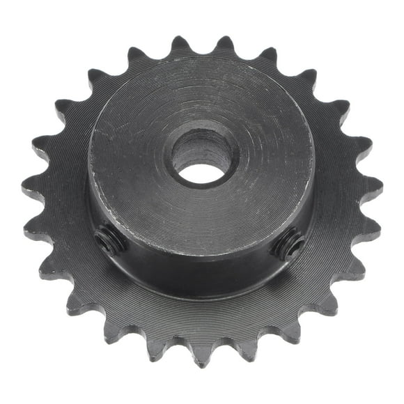 Engranaje de cadena Uxcell de acero al carbono, con tornillos de fijación de 8mm