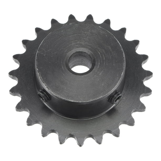 Engranaje de cadena Uxcell de acero al carbono, con tornillos de fijación de 8mm