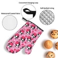 thumbnail image 3 of Honeii Panda Heart Valentine Pattern Oven Mitts and Pot Holders, Silicone Oven Gloves,500 F Heat Resistant Oven Mitts Sets, 4PCS, 3 of 6