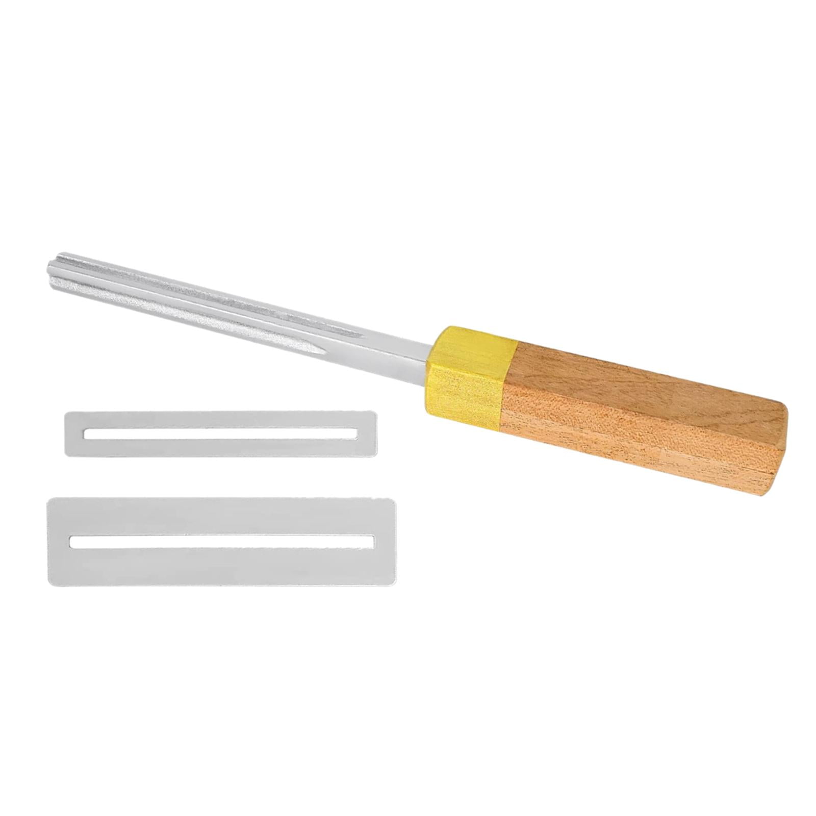 LeeQinersw Guitar Fret Crowning File with 2 Fretboard Guards Luthier Leveling Dressing Tool