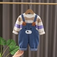 thumbnail image 2 of FYDUU Baby Boy Fall Winter Clothes Toddler Boys Outfits & Sets 2 Piece Casual Long Sleeve Round Neck Tops Pants Comfortable Playwear 4-5 Years, 2 of 9