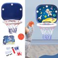 thumbnail image 4 of Indoor Basketball Hoop, Educational Wall Basketball Board Net  For Toddler Blue, 4 of 8