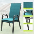 thumbnail image 6 of JUSTLET Patio Dining Chairs Set of 4, Outdoor Stackable Armrest Chairs Space Saving, Peacock Blue, 6 of 8