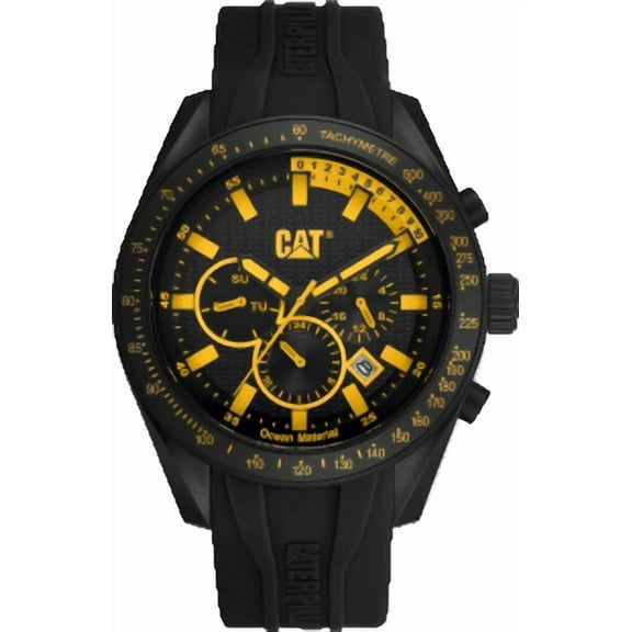 Caterpillar by CAT Men's Wristwatch, Black and Yellow, Ocean Material (LQ.169.21.127)