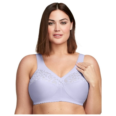 

Glamorise Full Figure Plus Size MagicLift Cotton Support Bra Wirefree #1001