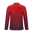 thumbnail image 4 of S-5X Mens Big & Tall Golf Shirts Long Sleeve Tshirts Shirt Plus Size Casual Gradient Printed Pullover Zipper Collar Breathable Athletic Workout Tops, 4 of 5