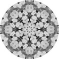 thumbnail image 1 of Ahgly Company Indoor Round Patterned Platinum Gray Area Rugs, 3' Round, 1 of 6