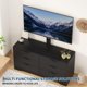 thumbnail image 5 of Yeshouse mueble para TV moderno de 120 cm, cómoda de ratán con 6 cajones, centro de entretenimiento para televisores de 32 a 85", consola con almacenamiento para sala o dormitorio, 5 of 8