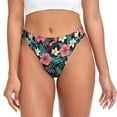 thumbnail image 1 of Fotbe Green Tropical Leaves Tanga Sin Costuras para Mujer con Estampado – Panties Invisibles, Transpirables y Cómodos para Uso Diario-X-Small, 1 of 6