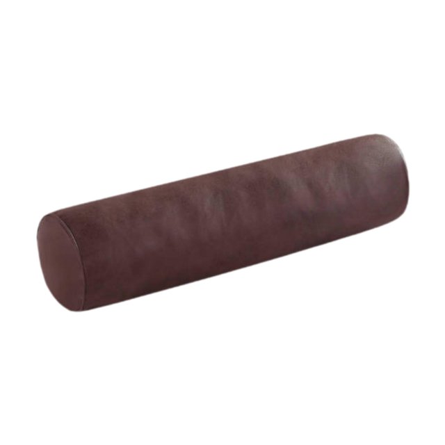 Almohada cervical para dormir, almohada de cama, soporte para el cuello redondo, larga, ergonómica, suave, para el cuello. Marrón oscuro
