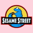 thumbnail image 2 of Junior's Sesame Street Cookie Jurassic Park Graphic T-Shirt, 2 of 4