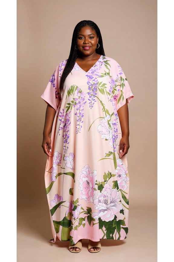Women Plus Size Kaftans Dress Maxi Loose Caftan Casual Dresses Online