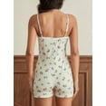 thumbnail image 6 of Biezeib Women's Summer Short Pajamas Romper Sleeveless Backless Floral Print Fitted Jumpsuit, 6 of 6