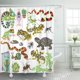 thumbnail image 1 of Cortina de Ducha ABPHQTO Terrario Dibujos Animados Serpiente Roja Reptiles Anfibios e Insectos 150x180 cm, 1 of 1