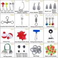 thumbnail image 2 of 187/230pcs Fishing Accessories Kit, Including Jig Hooks, Bullet Bass Casting Sinker Weights, Fishing Swivels Snaps, Sinker Slides, Fishing Set with Ta, 2 of 4