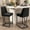 Black, variant on HomeZeer Counter Height Bar Stools Set of 2, Bar Stools with Back and Sliver Metal Frame, 24" Barstools with Footrest, Upholstered PU Leather Counter Stool Chairs for Kitchen Island,White