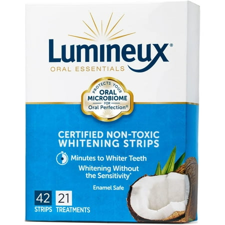 Lumineux Teeth Whitening Strips 21 Treatments – Peroxide Free - Enamel Safe for Whiter Teeth - Whitening Without The Sensitivity - Dentist Formulated - Sensitivity