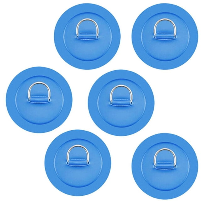 Scienceny Parche de anillos en D de 6 piezas para bote inflable de PVC, canoa, balsa, Kayak, anillo en D, parche de PVC, bote inflable, tabla de Bombillas para automóviles No.1