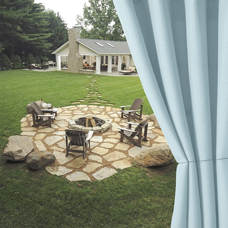 ZXNYH Linen Look Indoor/Outdoor Curtains, 105 x 95 Inch, Cream