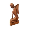 thumbnail image 3 of 12" Wooden Handmade Abstract Sculpture Statue Handcrafted "Kneeling Angel" Gift Art Decorative Home Decor Figurine Accent Decoration Artwork Hand Carved, 3 of 5