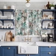 thumbnail image 2 of Palm Leaves Kitchen Curtains Window Panels, Turquoise Tropical Leaf Botanical Retro Spring Insulated Window Treatment Curtain, Grommet Curtains for Bedroom/Living Room/Bathroom, 2 Piece 42"Wx63"L, 2 of 8