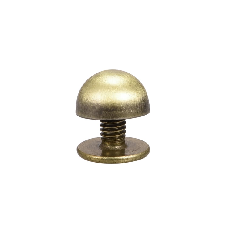 Uxcell Screw Back Rivets - 12 Sets 10x5mm Bronze Zinc Alloy Studs For Leather Craft & DIY