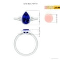 thumbnail image 5 of ANGARA Natural Pear-Shaped 1.95 ct Tanzanite Ring with Diamonds in 925 Sterling Silver for Women (Size-10x7mm) | December Birthstone, Anniversary, Jewelry Gift for Women | Natural Tanzanite Ring, 5 of 9