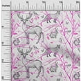 thumbnail image 2 of oneOone Cotton Jersey Fuschia Pink Fabric Animal Diy Clothing Quilting Fabric Print Fabric By Yard 58 Inch Wide, 2 of 4