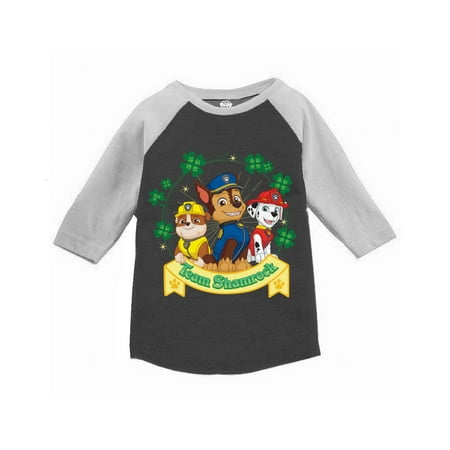 

Paw Patrol Long Sleeve Tshirts for Kids Toddler - 3 4 5 Years Old - Pup Team Shamrock Paw Patrol Tee