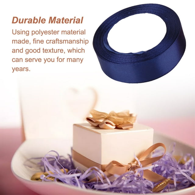 Gift Ribbon Wedding Decorations Clothes Making Supply DIY Craft Accessories Light-weight Polyester Ribbons for Ornaments Dark Blue 38