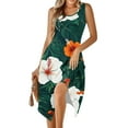 thumbnail image 5 of Irregular Hem Floral Printed Sundress for Women Casual Lightweight Summer Beach Dress Flowy Sleeveless A-line Dresses, 5 of 8