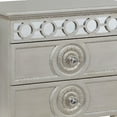 thumbnail image 2 of Nich 27 Inch Modern Nightstand 2 Drawers Mirror Inlay Trim Wood Silver - Saltoro Sherpi, 2 of 5