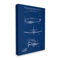 thumbnail image 3 of Stupell Industries Blueprint Patent Airplane Diagram Graphic Art Gallery Wrapped Canvas Print Wall Art, Design by Karl Hronek, 3 of 7