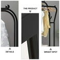 thumbnail image 5 of ETEREAUTY Etereaauty Black Double Pole Drying Rack, Sturdy Iron, Large Capacity, for Storage 2Pcs, 5 of 8