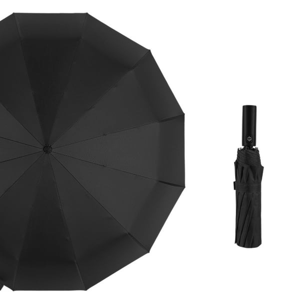 Paraguas plegable totalmente automático para todo tipo de clima, ligero, con protección solar y sombrilla, para mujer, UPF50+, portátil, resistente al viento, mini, plegable en cinco partes.