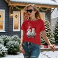 thumbnail image 6 of Christmas Shirts for Women Family Santa Graphic T Shirts Short Sleeve Funny Xmas Holiday Print Tee Tops, 6 of 8
