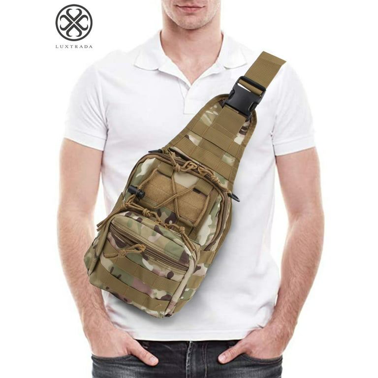 Luxtrada Men Daily Shoulder Tactical Backpack Army Tacti Duffle