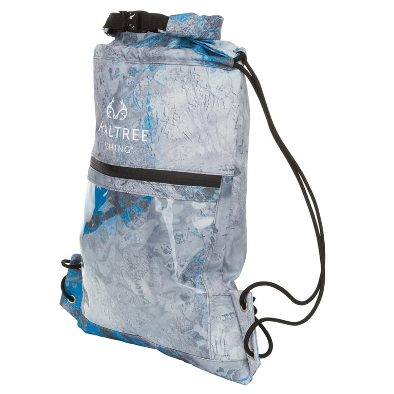 Realtree Wav3 Tahoe Blue Roll Top 10 L Cinch Dry Bag, Unisex, Gray, Lightweight Waterproof, Size: One Size