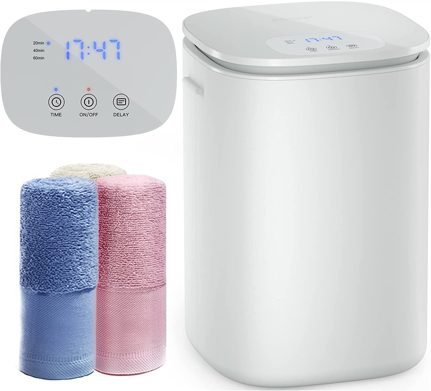 Upgraded Towel Warmer Bucket, Hot Towel Warmers with Auto Keep Warm