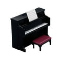 thumbnail image 3 of HILABEE Piano de Maison de Poupée avec Tabouret Modèle Piano à Queue Mini Meuble Jouet pour Maison Chambre Noir, 3 of 9