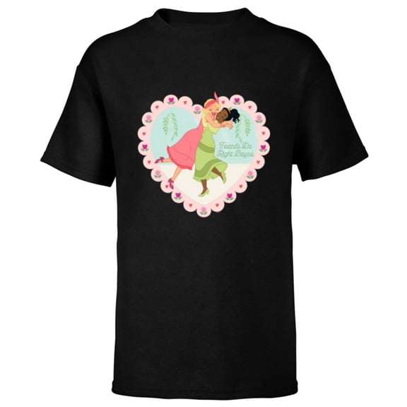 Disney Princess Frog Tiana Charlotte Friends Do Right Bayou - Short Sleeve T-Shirt for Kids - Customized-Black