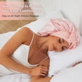 thumbnail image 3 of Premium Non Slip Satin Hair Bonnet for Men Women Curly Hair, Dreadlock Loc Cap Silk Double Layer Sleeping & Shower Wrap Soft Band With Tie,rose red, 3 of 5