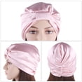 thumbnail image 4 of MasteelfCA 2Pcs Satin Nightcaps Beauty Hair Hats Shower Hats Sleeping Hats (Assorted Color), 4 of 7
