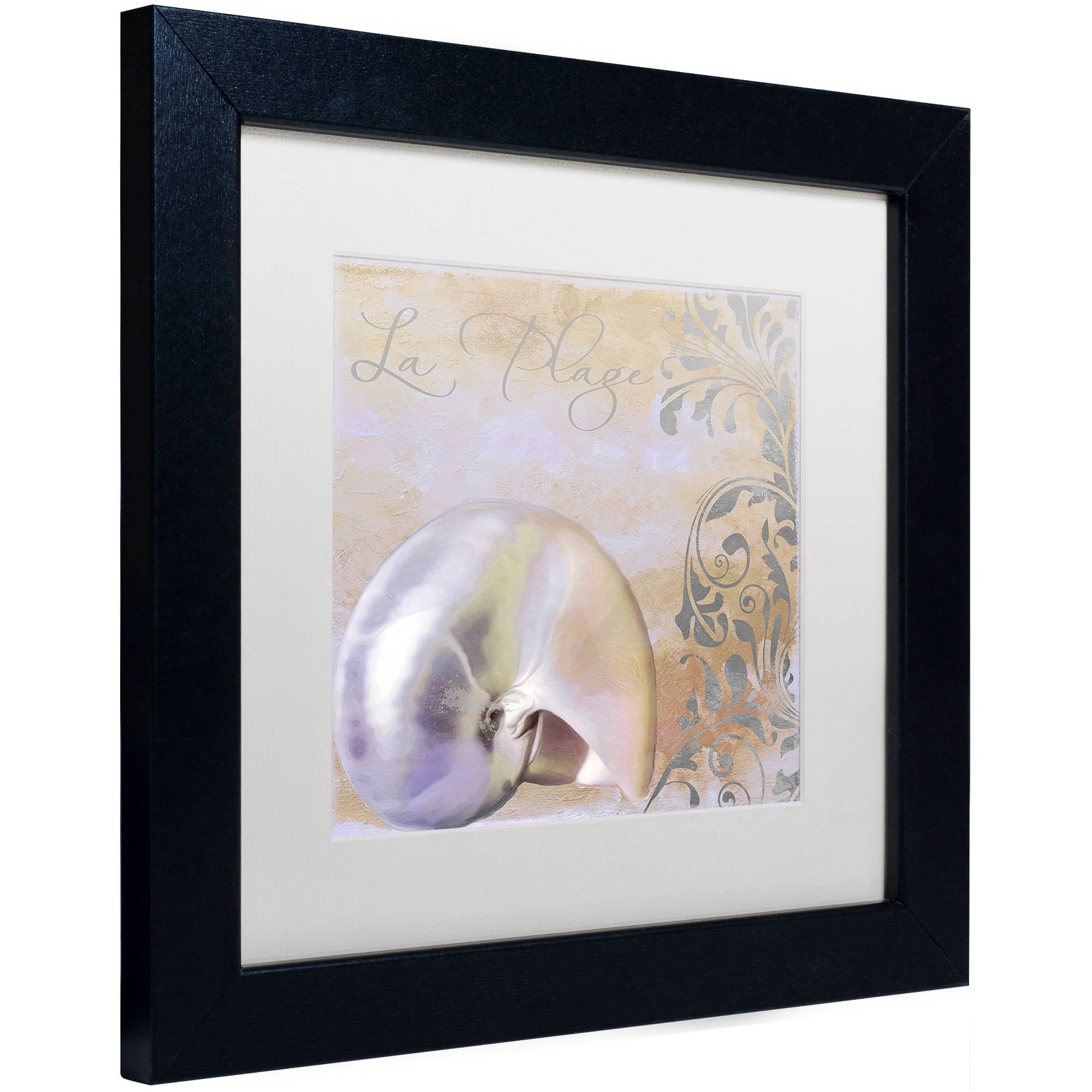 Trademark Fine Art "Painted Sea IV" Canvas Art by Color Bakery White Matte, Black Frame