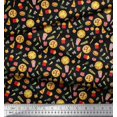 thumbnail image 3 of Soimoi Polyester Crepe Fabric Vegetable,Burger & Pizza Food Fabric Prints by Yard 52 Inch Wide, 3 of 3