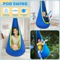 thumbnail image 6 of Yacona Sensory Swing with Stand, Heavy-Duty Metal Swing Frame, with Sensory Chair and Pod Swing, Hammock with Stand for Kids, Blue, 6 of 7
